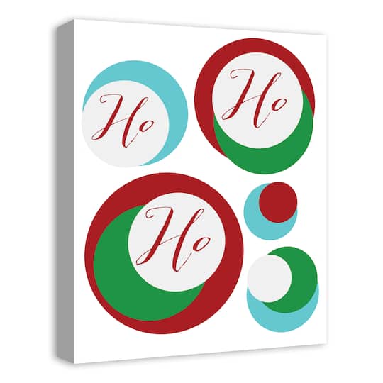 Midcentury Modern Ho Ho Ho Canvas Wall Art